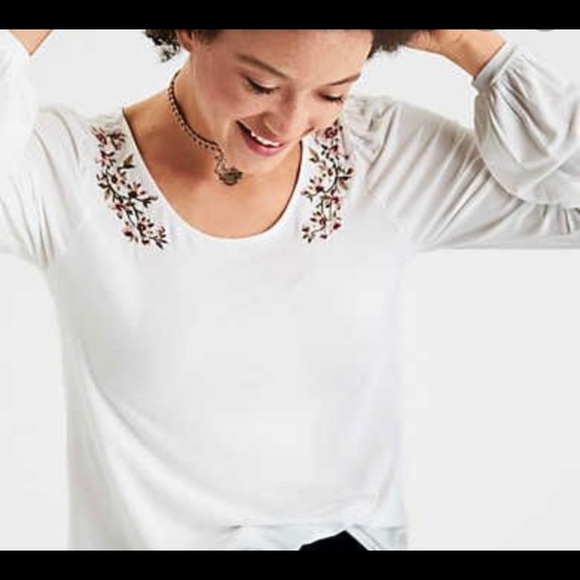 Soft and Sexy Floral Embroidered Long Sleeve - Picture 3 of 8